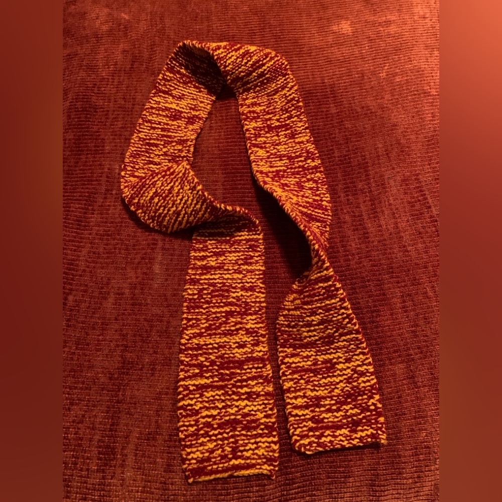 Garnet & Gold Long Winter Scarf (NWOT)